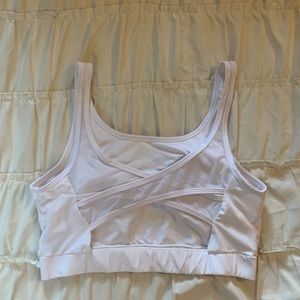White Sports Bra Top